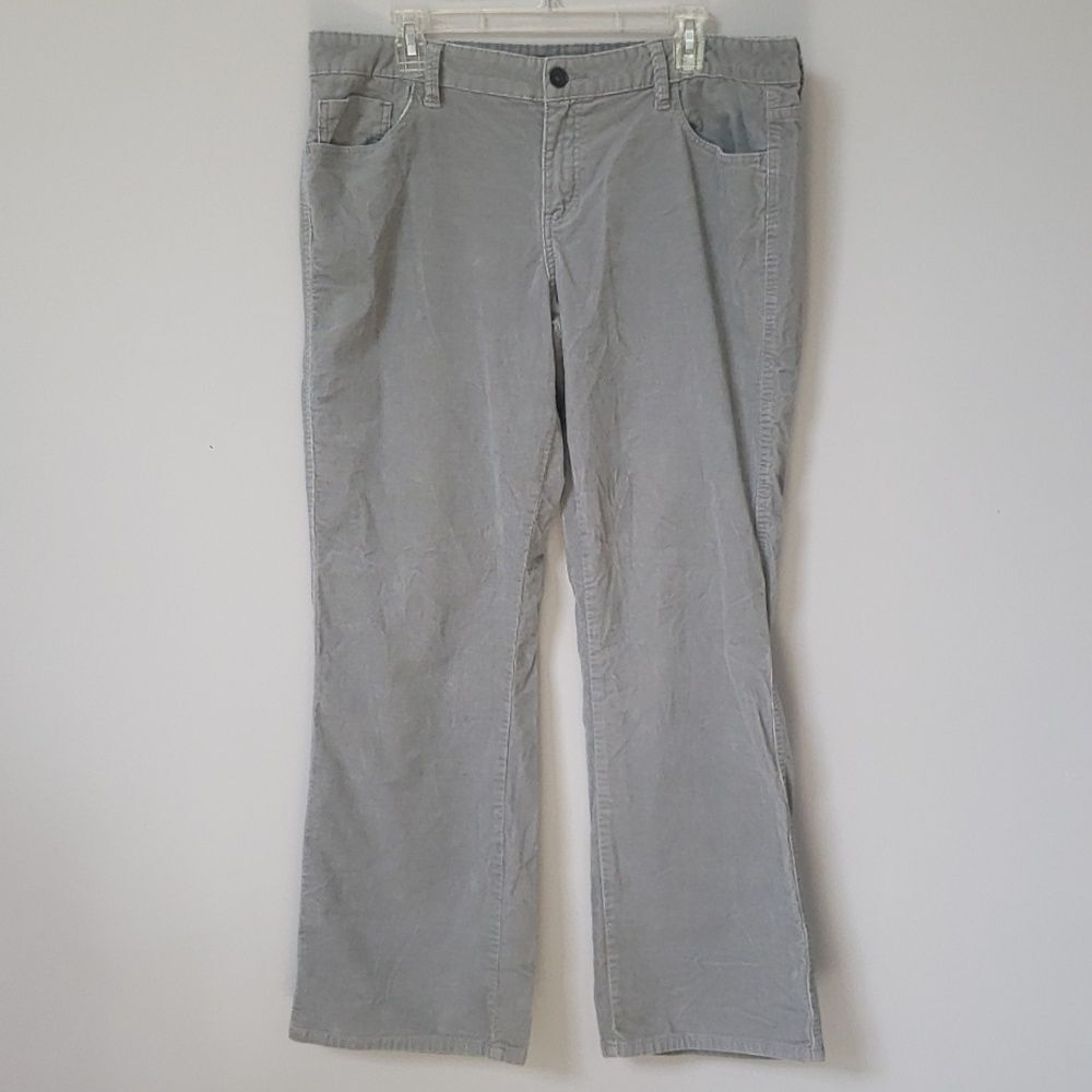 Calvin Klein Jeans Womens 16 Dove Gray Fine Wale Corduroy Pant Business Casual